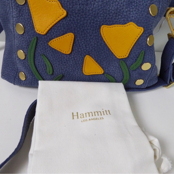 Hammitt Bryant Medium Poppy Skies Leather Purse Crossbody Shoulder Bag NWT New - Picture 4 of 11